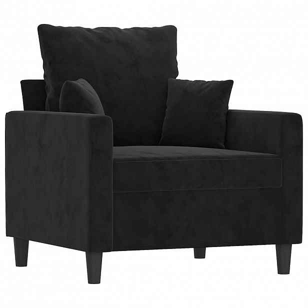vidaXL Křeslo černé 60 cm samet
