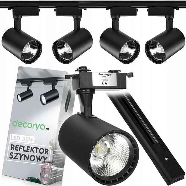 4 X Halogenový Led Kolejnicový Reflektor, Kolejnicový Osvětlovací Systém Kabel