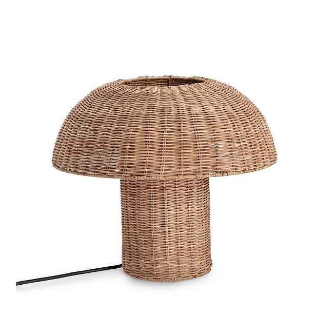 Ratanová LED stolní lampa v přírodní barvě s ratanovým stínidlem (výška 40 cm) Irele – Bizzotto