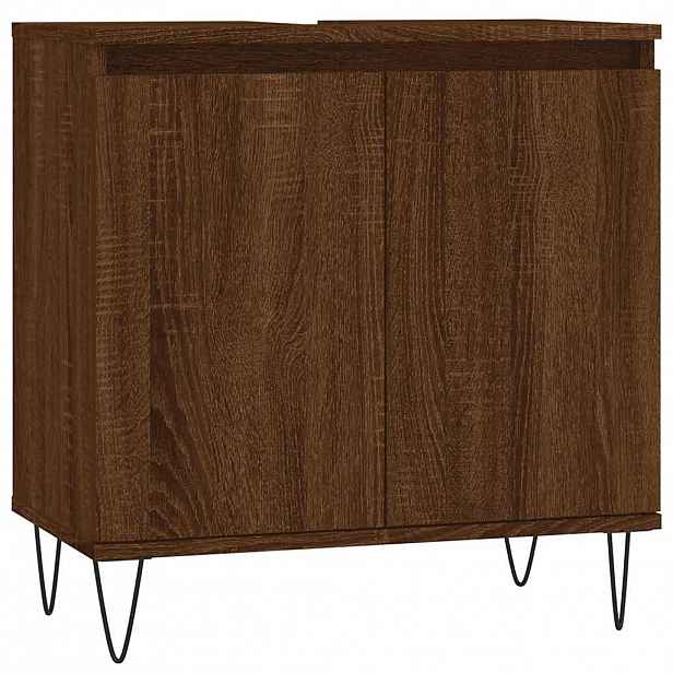 vidaXL Koupelnová skříňka hnědý dub 58 x 33 x 60 cm kompozitní dřevo