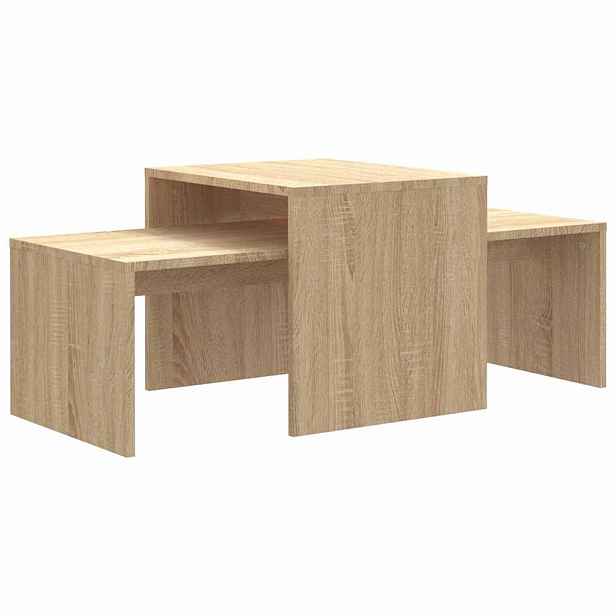 vidaXL Set konferenčních stolků sonoma dub 100x48x40 cm kompozit
