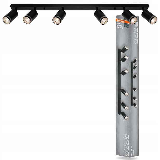 Nástěnná lampa Stropní Svítidlo Reflektor Led Spot Černá Pulse Osram