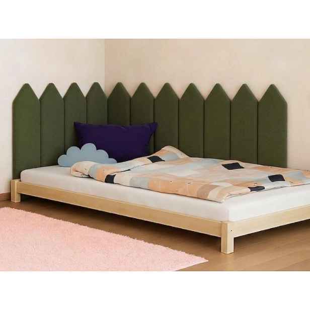 Čalouněný panel na zeď VELVET ve tvaru plotku Zvolte barvu: Vínová, Zvolte rozměr: 30x100 cm, Uchycení na zeď: Bez uchycení (možnost použití lepidla)