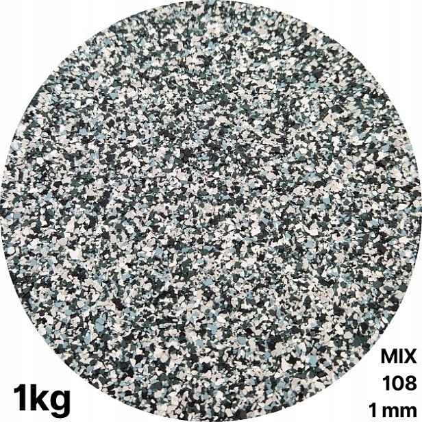 chipsy na pryskyřici pro podlahy, dekorativní směs MIX 108, 1 mm, 1 kg
