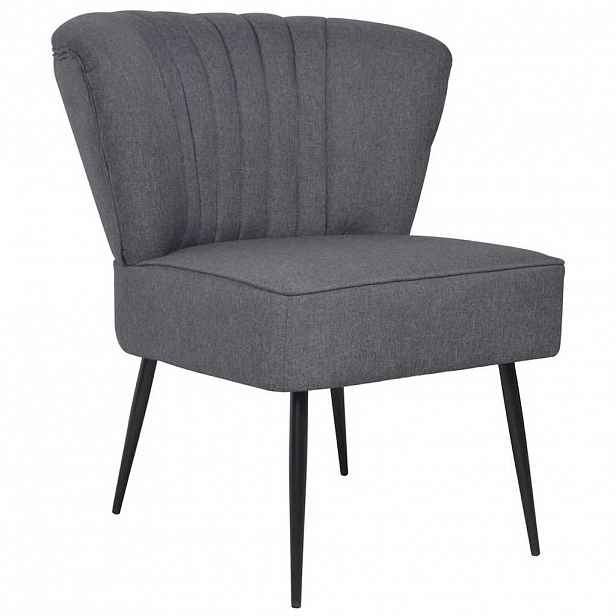 vidaXL Koktejlová židle tmavě šedá textil