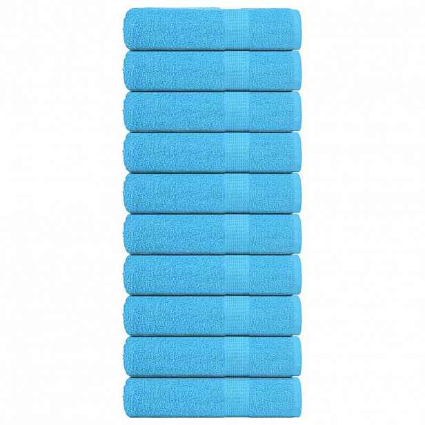 vidaXL Ručníky do sprchy FROGN 10 ks tyrkysové 70x140 cm 360 g/m²