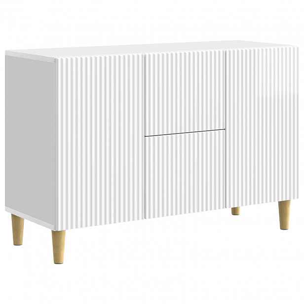 vidaXL Servírovací skříň Bílá s vysokým leskem 89 x 34,5 x 60 cm