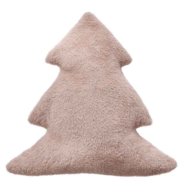 TREE Polštář plyšový jedle 45 cm - béžová