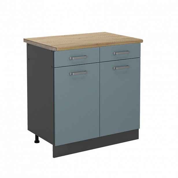 Vicco SPODNÍ SKŘÍŇKA KUCHYŇSKÉ LINKY R-Line Modrošedá 80 cm , PD Dub