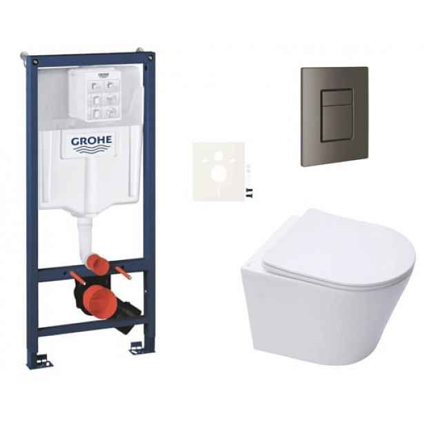 Závěsný wc set do lehkých stěn / předstěnová montáž Swiss Aqua Technologies Infinitio SIKOGRSIN10SCAL0