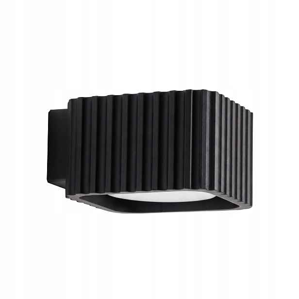 Sollux Lighting Riff nástěnné svítidlo černé ryhované nahoru a dolů GX53 10 W