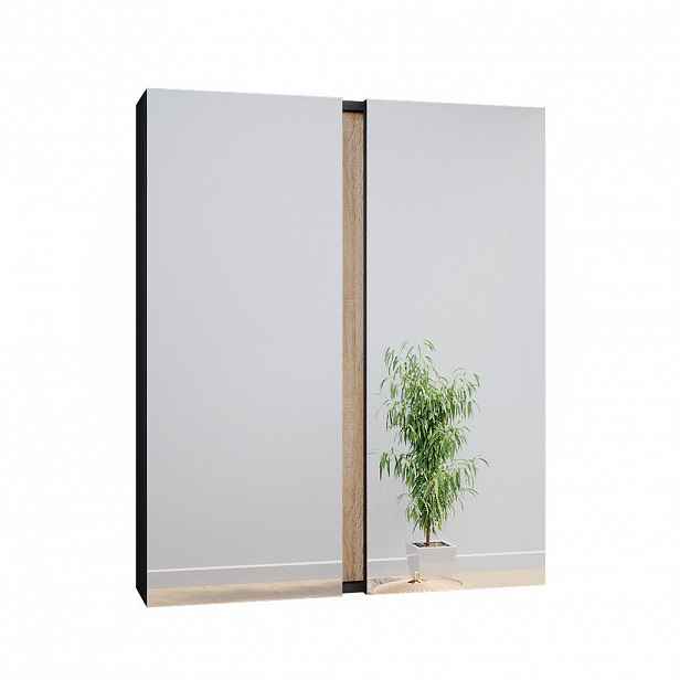 Vicco KOUPELNOVÁ ZRCADLOVÁ SKŘÍŇKA Gloria Antracit 70.4 x 84 cm se 2 dvířky