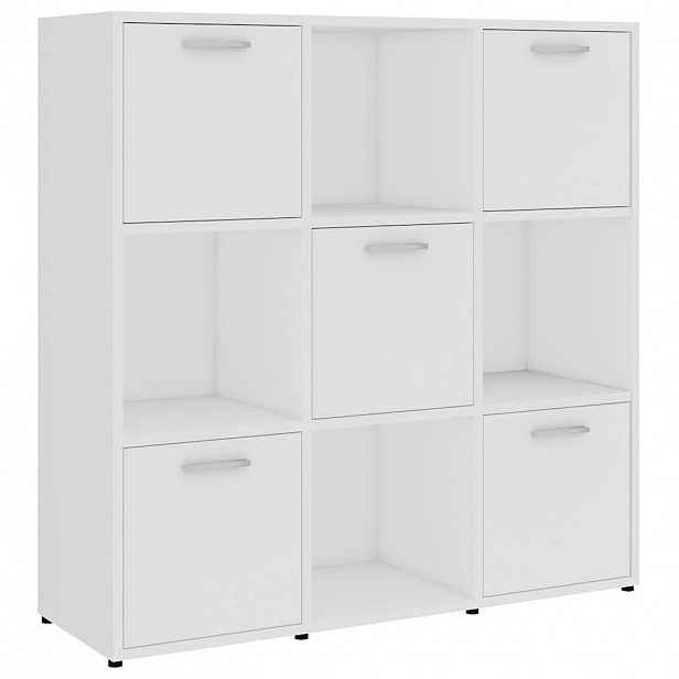 vidaXL Knihovna bílá 90 x 30 x 90 cm kompozitní dřevo
