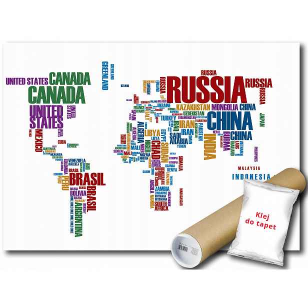 Vinylová fototapeta Mapa Word Cloud 416x254