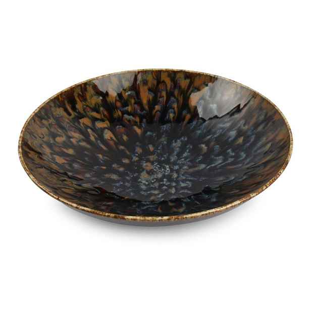 Hnědý hluboký  porcelánový talíř ø 21 cm Resto – BonBistro