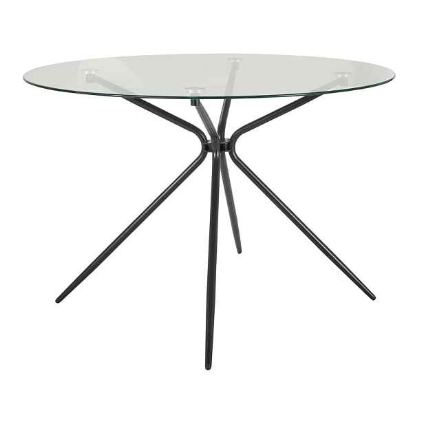 Kulatý jídelní stůl se skleněnou deskou ø 110 cm Silvie – Støraa
