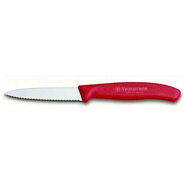 nůž 8cm kuch.VLNKA, ČERVENÝ, VICTORINOX