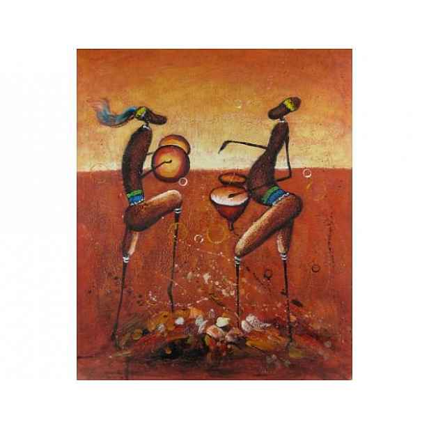 Obraz - Afričtí hudebníci, 90x60 cm