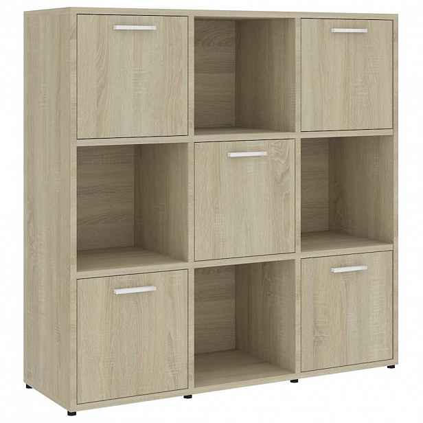 vidaXL Knihovna dub sonoma 90 x 30 x 90 cm kompozitní dřevo