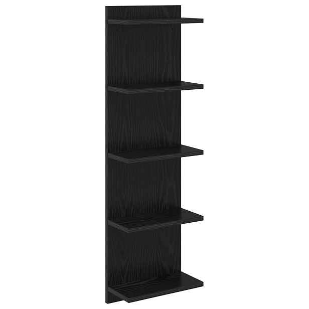 vidaXL Nástěnná polička Černý dub 30 x 15 x 100 cm Kompozitní dřevo