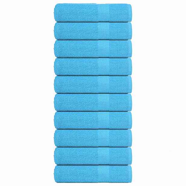 vidaXL Ručníky FROGN 10 ks tyrkysové 100x150 cm 360 g/m²