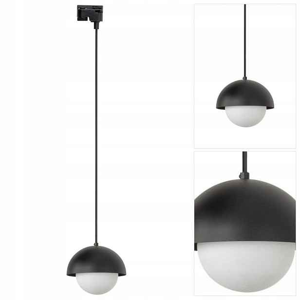 Černá závěsná kolejnicová lampa Tracer Bono, moderní, nad stůl Tk Lighting