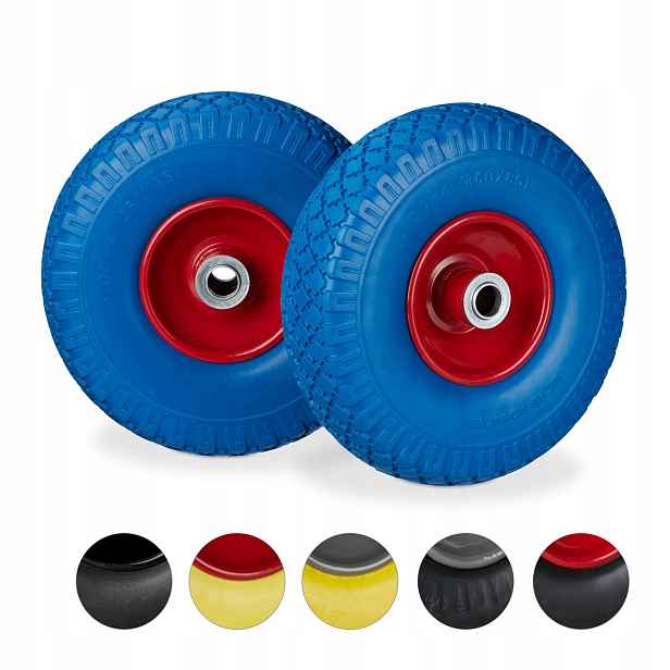 Kola pro kolečko 3.00-4 2 ks Modro-černá Relaxdays