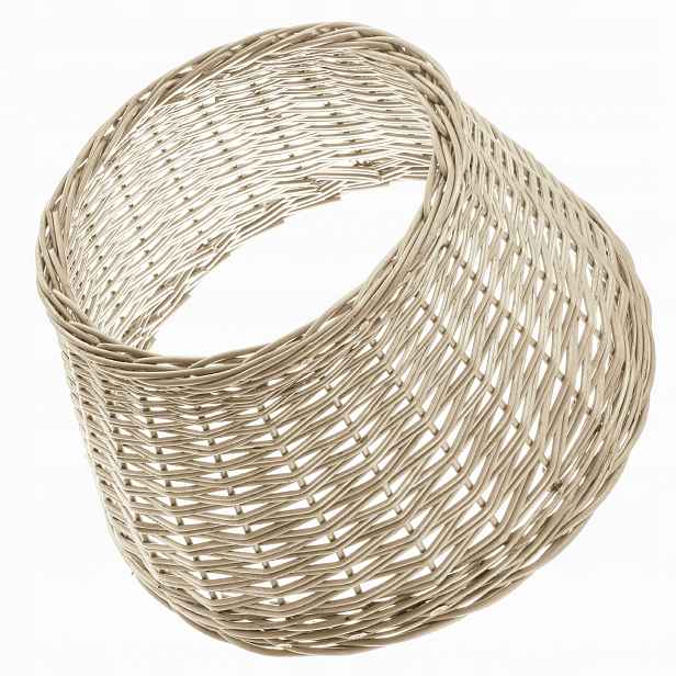 Proutěný obal na stojan vánočního stromku, bílý, 45 cm