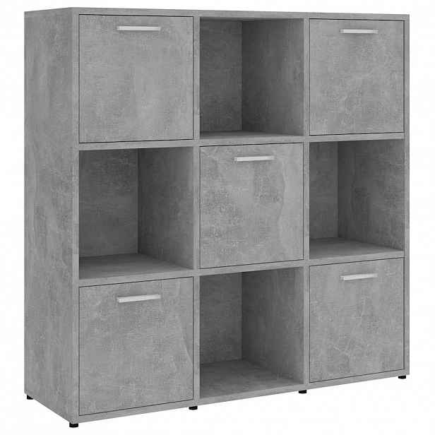 vidaXL Knihovna betonově šedá 90 x 30 x 90 cm kompozitní dřevo