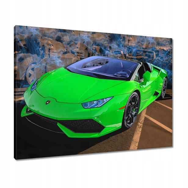 Obrazy 80x60 Zelený sportovní vůz