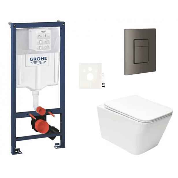 Závěsný wc set do lehkých stěn / předstěnová montáž Swiss Aqua Technologies Infinitio SIKOGRSIN12SCAL0