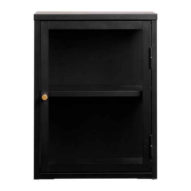 Černá kovová závěsná vitrína 45x60 cm Carmel – Unique Furniture