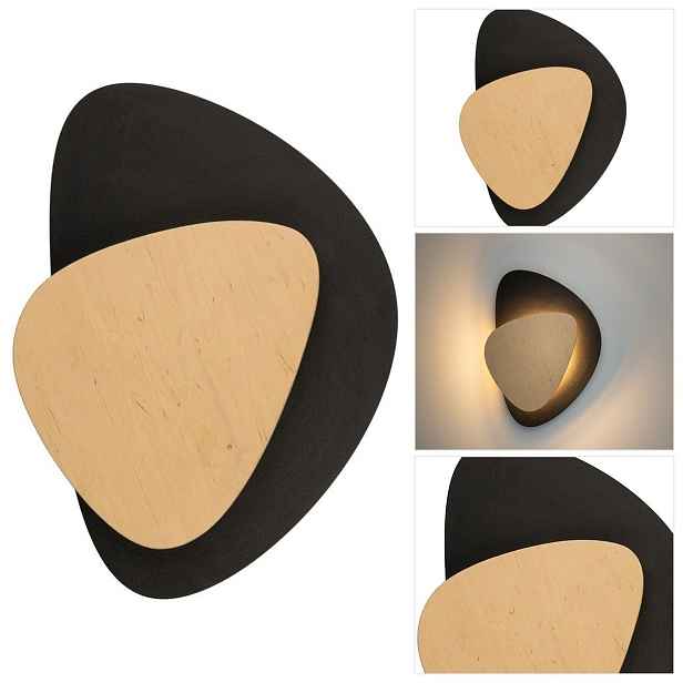Nástěnné svítidlo Pedra černé, design, náladové světlo vedle dveří Sigma Lighting