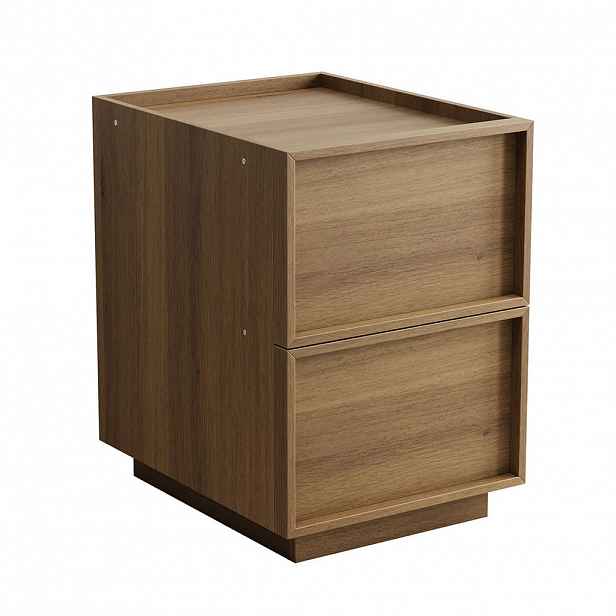 Urban Meuble NOČNÍ STOLEK dub 38 cm, 2 zásuvky, ochrana proti převrácení