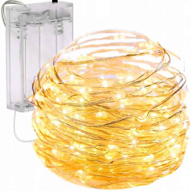 Vánoční světelný řetěz 50 LED, teplá bílá