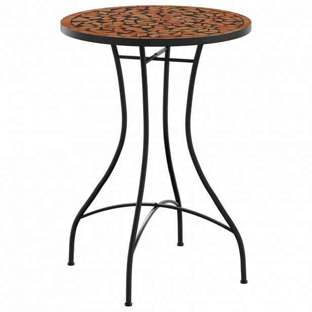 vidaXL Mozaikový bistro stolek terakota Ø 50 x 70 cm keramika