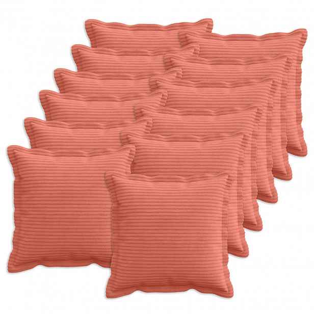 vidaXL Povlak na polštář 12 ks HOUTEN Červená oranžová 40 x 40 cm