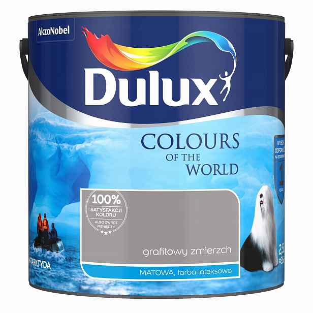 Dulux Barvy světa barva na stěnu Grafitový Soumrak mat 2,5L
