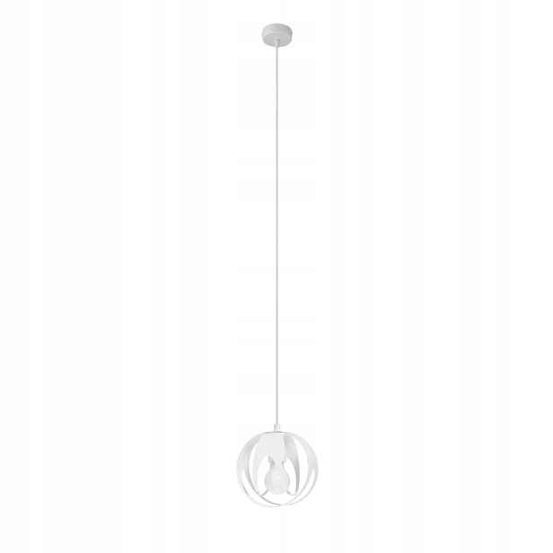 Sollux Závěsná lampa Tulos bílá kovová E27 15W IP20 16x125 cm