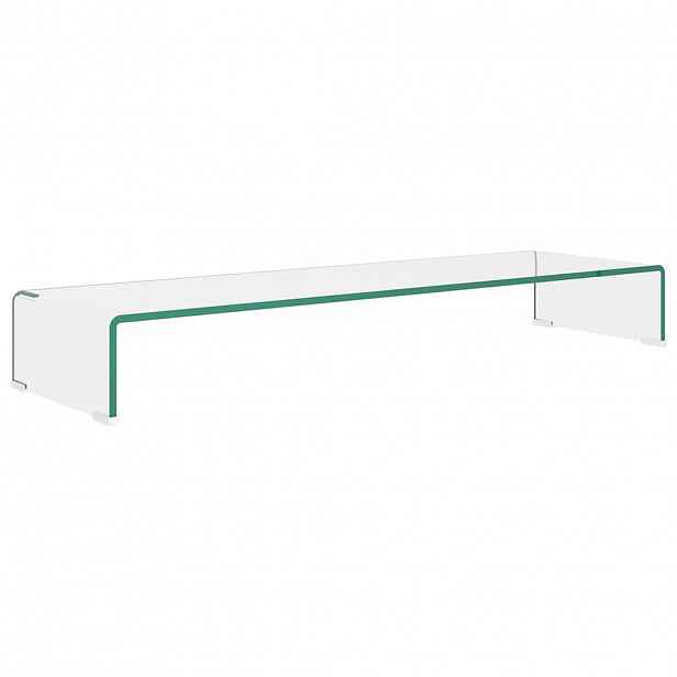 vidaXL TV stolek / podstavec na monitor čiré sklo 100x30x13 cm