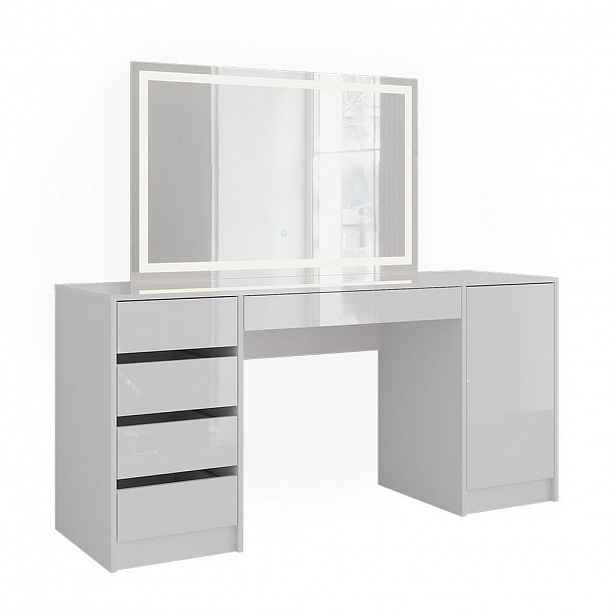 Vicco TOALETNÍ STOLEK Sherry Bílá/bílý vysoký lesk 158.2 cm s LED zrcadlem