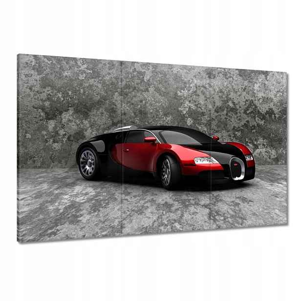 Obrazy 120x80 Bugatti Veyron Červená