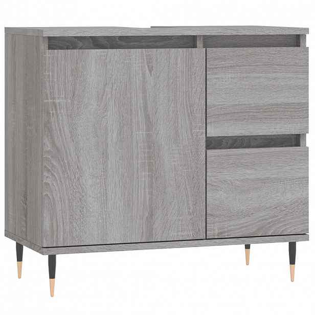 vidaXL Koupelnová skříňka šedá sonoma 65 x 33 x 60 cm kompozitní dřevo