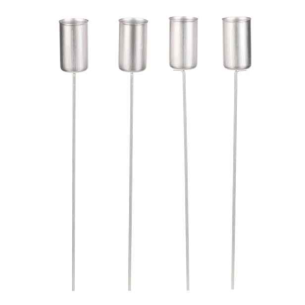 Autronic Bodec na kónickou svíčku 4 ks CP151198-STRIBRNA-MAT