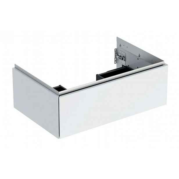 Geberit ONE - Umyvadlová skříňka 74x27x47 cm, 1 zásuvka, lesklá bílá 505.072.00.1