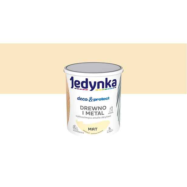 Jedynka Rychleschnoucí akrylová smaltovaná barva Deco&Protect matná krémová 5L