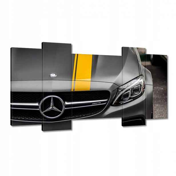 Obrazy 120x65 Mercedes Amg Žlutý proužek