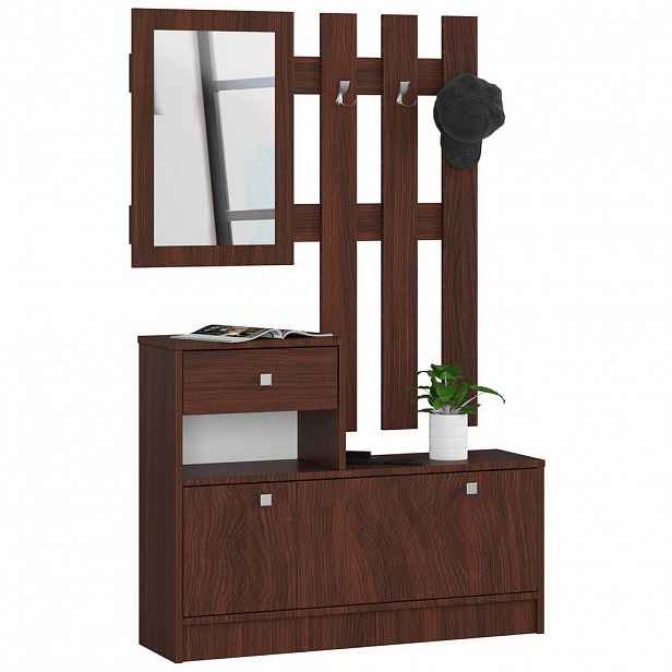 RAUMHIRSCH FURNITURE SKŘÍŇ NA BOTY Tmavě hnědá 170/90/25