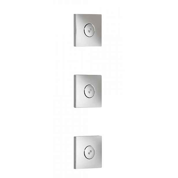 Tres 29951506 3 zapuštěné hydromasážní trysky - lesklý chrom