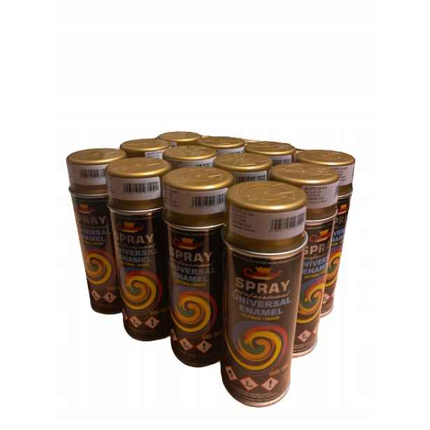 Barva 12 ks Lak Sprej Smalt 400ml Ral Zlatá